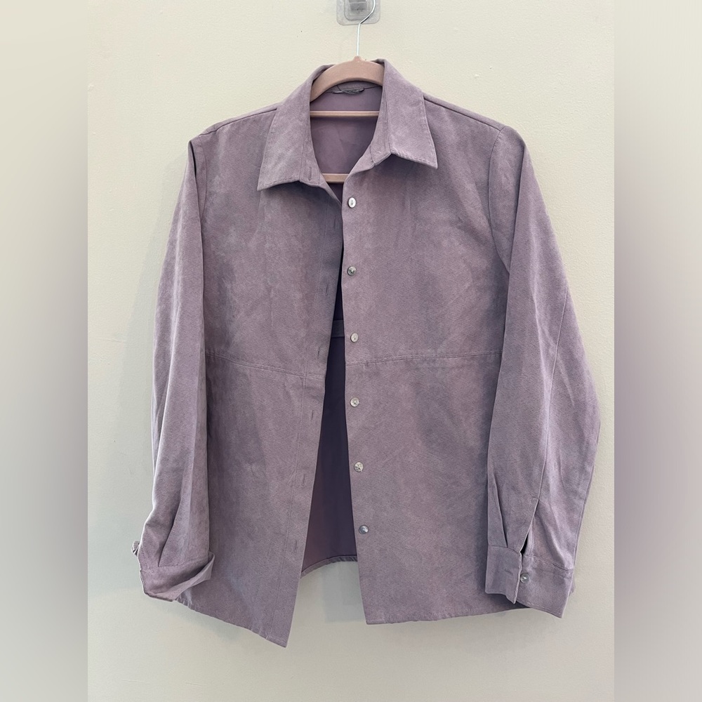 Violet button down
